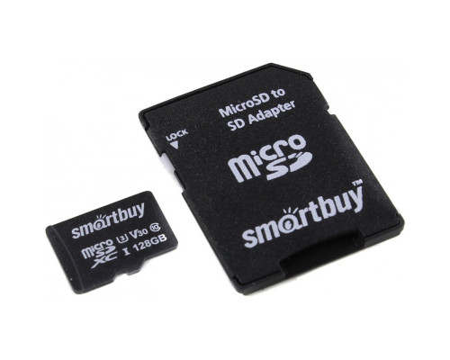 Карта памяти MicroSD 128GB Smart Buy Class 10 UHS-I + SD адаптер