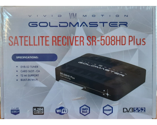 Ресивер GoldMaster SR-508HD Plus (WiFi, универсальный ДУ)