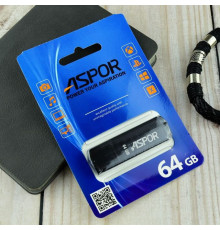 USB  2.0 Флэш-накопитель Flash Drive 64G  Aspor PK_TG121BK (чёрный)