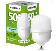 Лампа LED HP 50Вт 230В 6500К E27-E40 GENERICA LL-HP-50-230-65-E27-E40-G