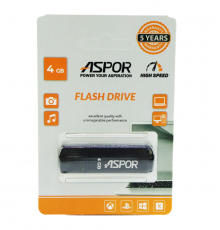 Flash Drive 4G USB 2.0 Aspor PK_TG121BK (чёрный) нс