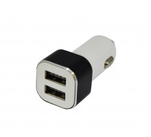 АЗУ 2 USB, 1A+2,1A (A8) квадратный без кабеля