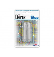 Flash Drive 8GB USB 2.0 Mirex Unit, Серебро (13600-FMUUSI08)