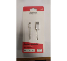 Кабель Hama H-173863 00173863 USB A(m) Lightning (m) 1м белый