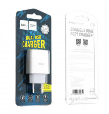 СЗУ HOCO C73A Glorious dual port charger(EU) (white)  Type-C