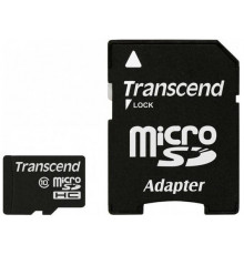 Карта памяти microSD 8GB Transcend microSDHC Class 10 UHS-I U-1 (SD адаптер), MLC