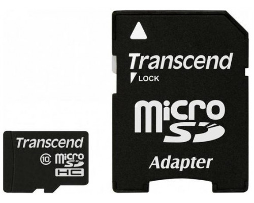 Карта памяти microSD 8GB Transcend microSDHC Class 10 UHS-I U-1 (SD адаптер), MLC