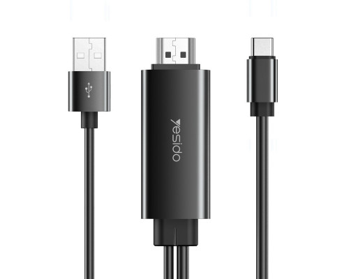 Конвертер Type C(шт.) => HDMI(шт.)+ USB штекер для питания (L9G) - подключение устройств с разъемом