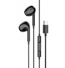 Наушники Borofone BM30 Max Acoustic wire control earphones for Type-C with mic, black