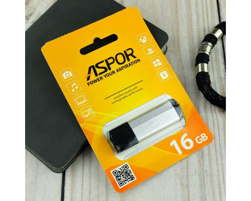 USB  2.0 Флеш-накопитель Flash Drive 16G Aspor PK_TG121SL (серебро