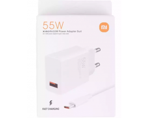 СЗУ Xiaomi Power Adapter Suit Copy 55W + кабель Type-C Белый