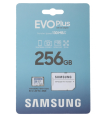 Карта памяти Samsung MicroSD 256GB  Class10 Evo Plus + SD адаптер