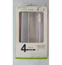 USB Hub MR-40H 4USB Ports 2.0 Type-C (silver)