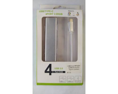 USB Hub MR-40H 4USB Ports 2.0 Type-C (silver)