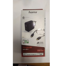 Сетевое зар./устр. Hama H-183326 3A PD+QC универсальное кабель USB Type C черный (00183326)