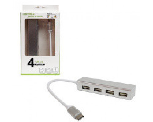 USB Hub MR-40H 4USB Ports 2.0 Type-C (silver)