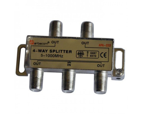 Сплиттер 4х1 металл, (5-1000МГц)