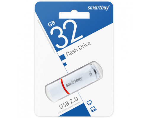 USB 2.0 Флеш-накопитель 32GB SmartBuy Crown Белый