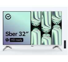 32" Телевизор Sber SDX 32H2125 белый 1366x768, HD Ready, 60 Гц, Wi-Fi, Smart TV, Салют ТВ