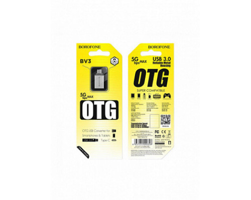 OTG Type-C ПАПА <=> USB МАМА с кабелем 15см