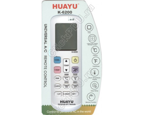 Пульт для кондиционера универсальный Huayu K-6200