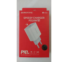 СЗУ Borofone BA38A Speedy PD3.0 charger, white  Type C выход