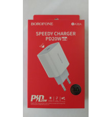 СЗУ Borofone BA38A Speedy PD3.0 charger, white  Type C выход