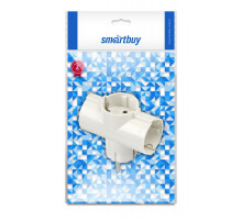 Тройник Разветвитель SmartBuy SBE-16-A03-3z, 3 гнезда 16А/250Вт с заземлением (white)