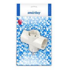 Тройник Разветвитель SmartBuy SBE-16-A03-3z, 3 гнезда 16А/250Вт с заземлением (white)