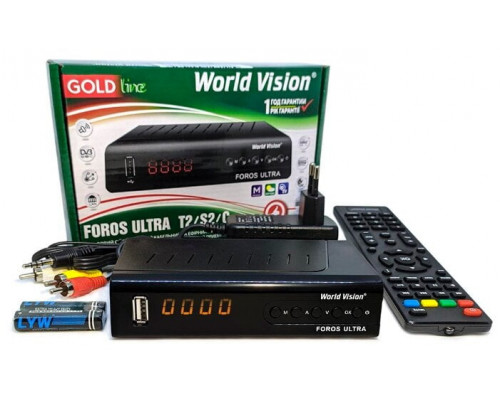 Ресивер World Vision FOROS Ultra LAN  GX6605S(600МГц), DVB-S/S2/T/T2/C,T2-MI