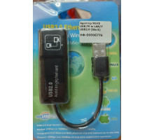 Адаптер RG45 USB/M to LAN/F  USB2.0 (black) (usb to lan)