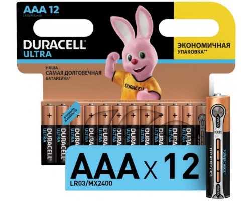 Батарейка AAA DURACELL  LR03 BL12 ULTRA POWER (12/144)