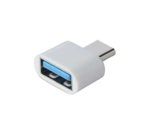 Адаптер OTG Reserve Type-C to USB 3.0 Metal с ушком черный