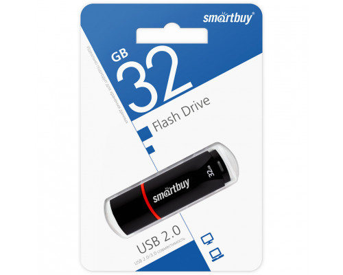 USB 2.0 Флеш-накопитель 32GB SmartBuy Crown Черный