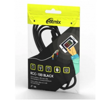 Кабель Ritmix RCC-100, USB - miniUSB, 1м (Чёрный)