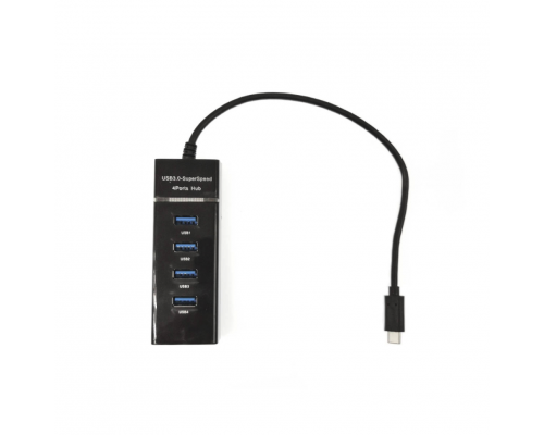 USB Hub MRM H344T, 4 порта (Type-C to USB3.0*4) (Чёрный)