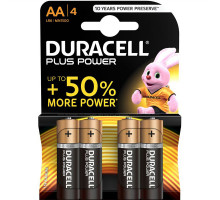 Батарейка DURACELL AA/LR6 Plus Power 4бл / 80