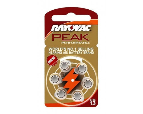 Батарейки для слуховых аппаратов RAYOVAC PEAK ZA13