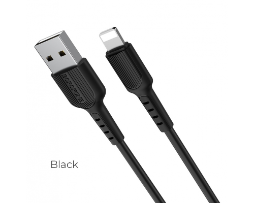 USB кабель Lightning Borofone BX16 2.4A (1м) Черный