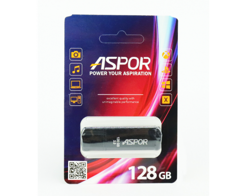 Flash Drive 128G USB 3.0 Aspor PK_TG121BK (чёрный) нс