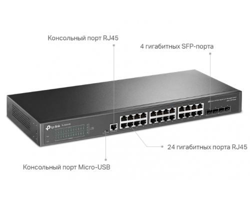 Коммутатор: 24х1000+4SFP TP-Link TL-SG3428 JetStream управляемый уровня 2+