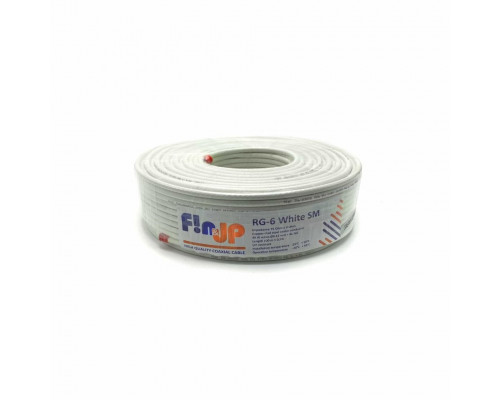 Кабель Fin&Up RG-6 White SM 100м=1бхт Фин