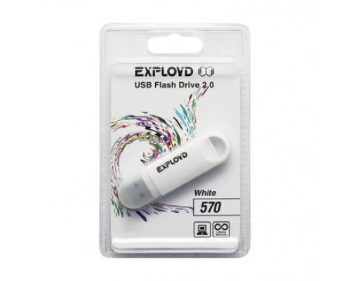 Флеш память EXPLOYD 4GB-570 белый