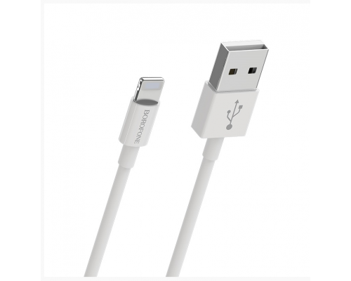 USB кабель Lightning Borofone BX22 2.4A (1м) Белый