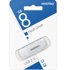 USB 2.0 Флеш-накопитель 8GB SmartBuy Scout Белый