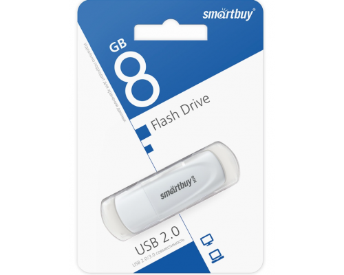 USB 2.0 Флеш-накопитель 8GB SmartBuy Scout Белый