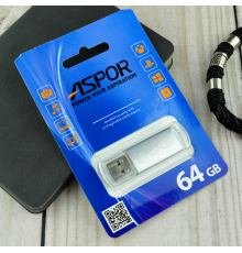 Flash Drive 64G USB 2.0 Aspor PK_ROCKETSL (серебро) нс