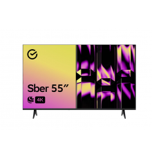 55" Телевизор Sber SDX 55U4126 чёрный 3840х2160, 4K Ultra HD, 60 Гц. Wi-Fi, Smart TV, Салют ТВ
